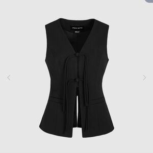 Skater V-Neck Glamor Vest - XS
